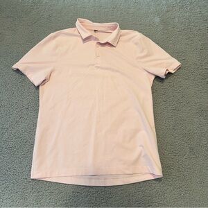 Lululemon mens Evolution Short-Sleeve Polo Shirt Color Pink Size Small